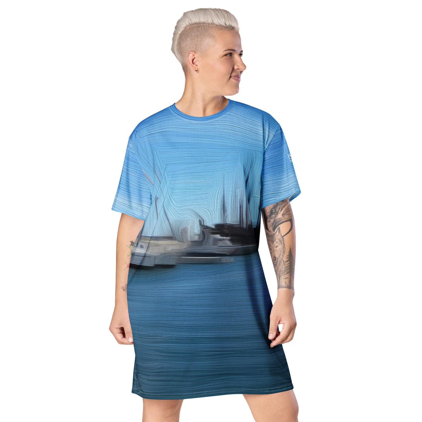 The Sleeping Yachts (at Morning) - Womens T-Shirt Dress