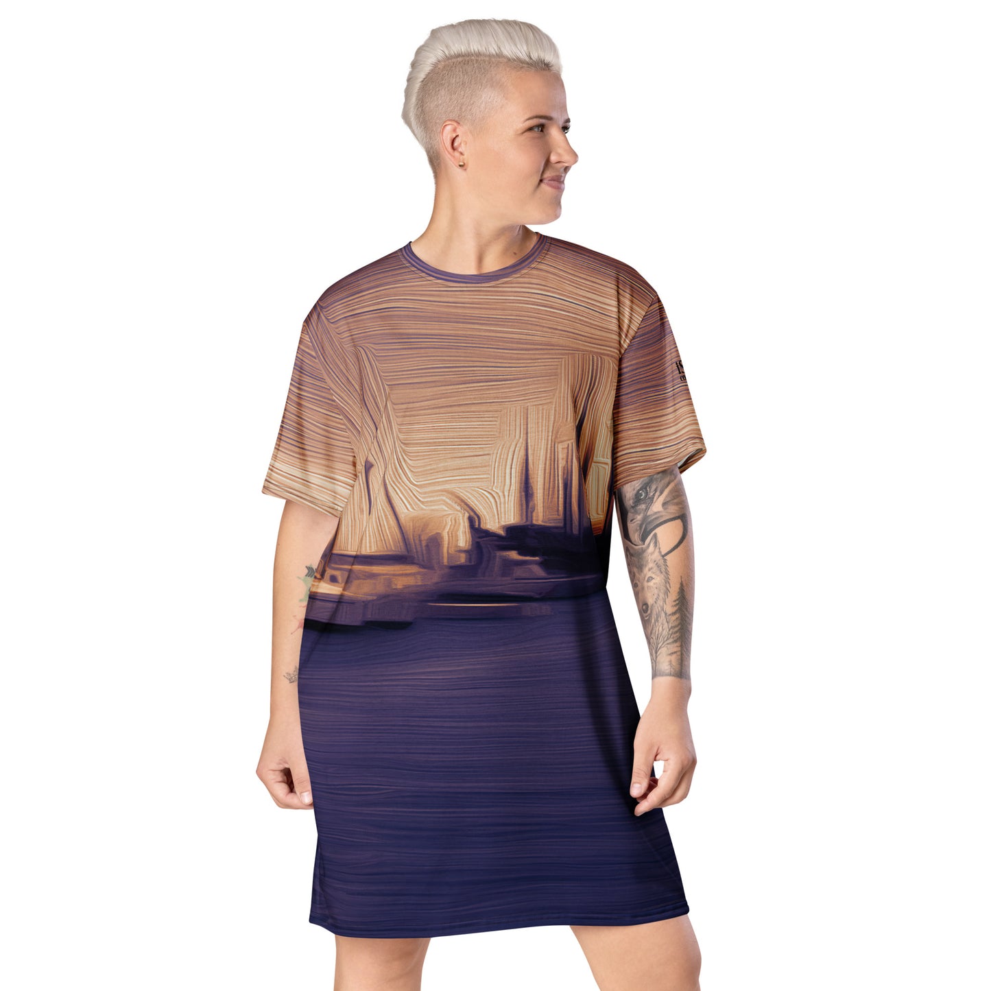 The Sleeping Yachts (at Sunset) - Womens T-Shirt Dress