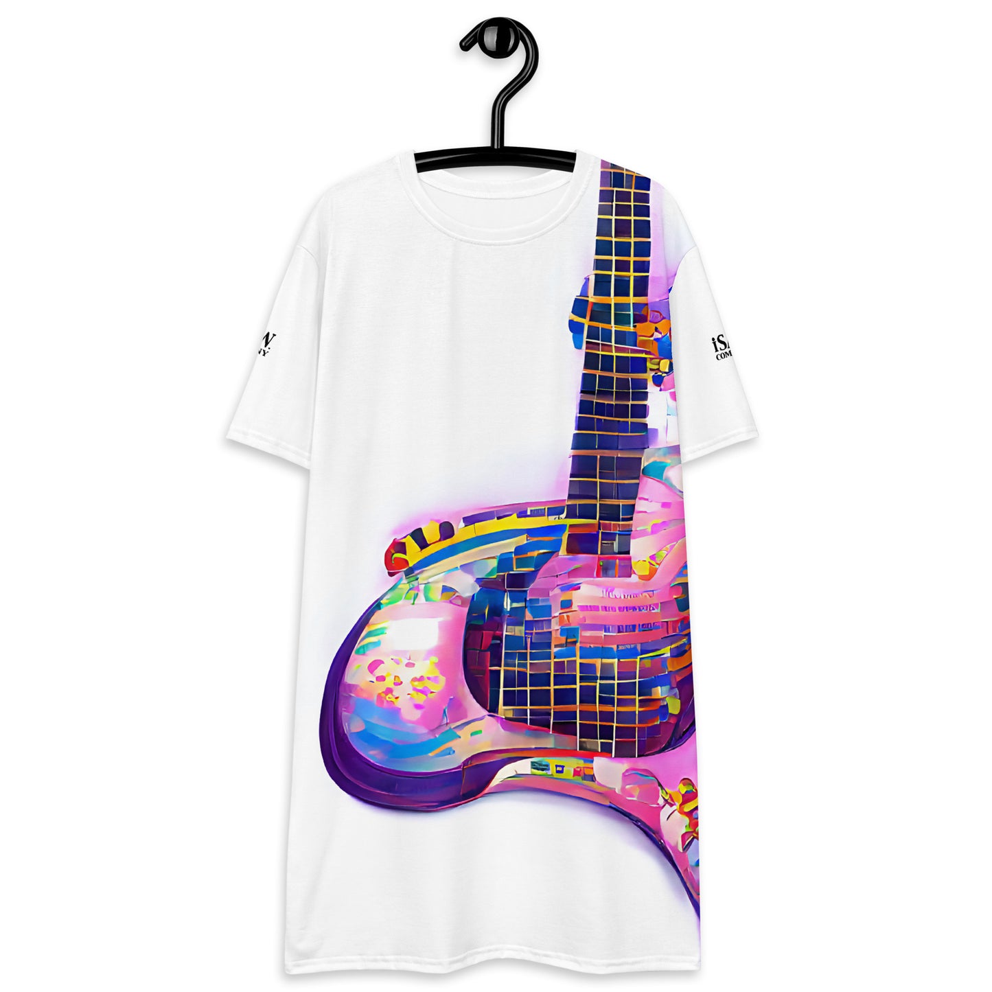 Hippie Guitar - Womens T-Shirt Dress - iSAW Company