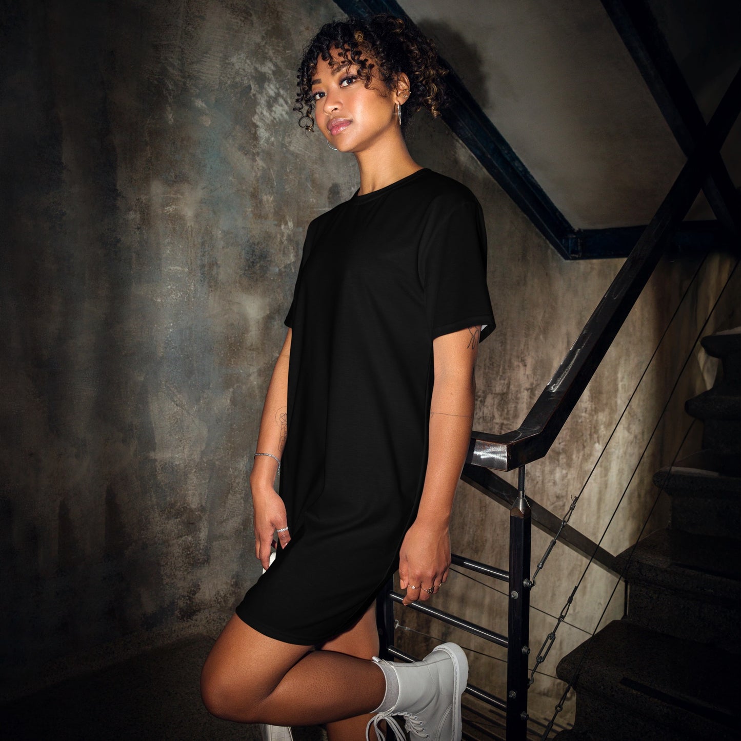 iSAW Womens Black T-Shirt Dress - iSAW Company