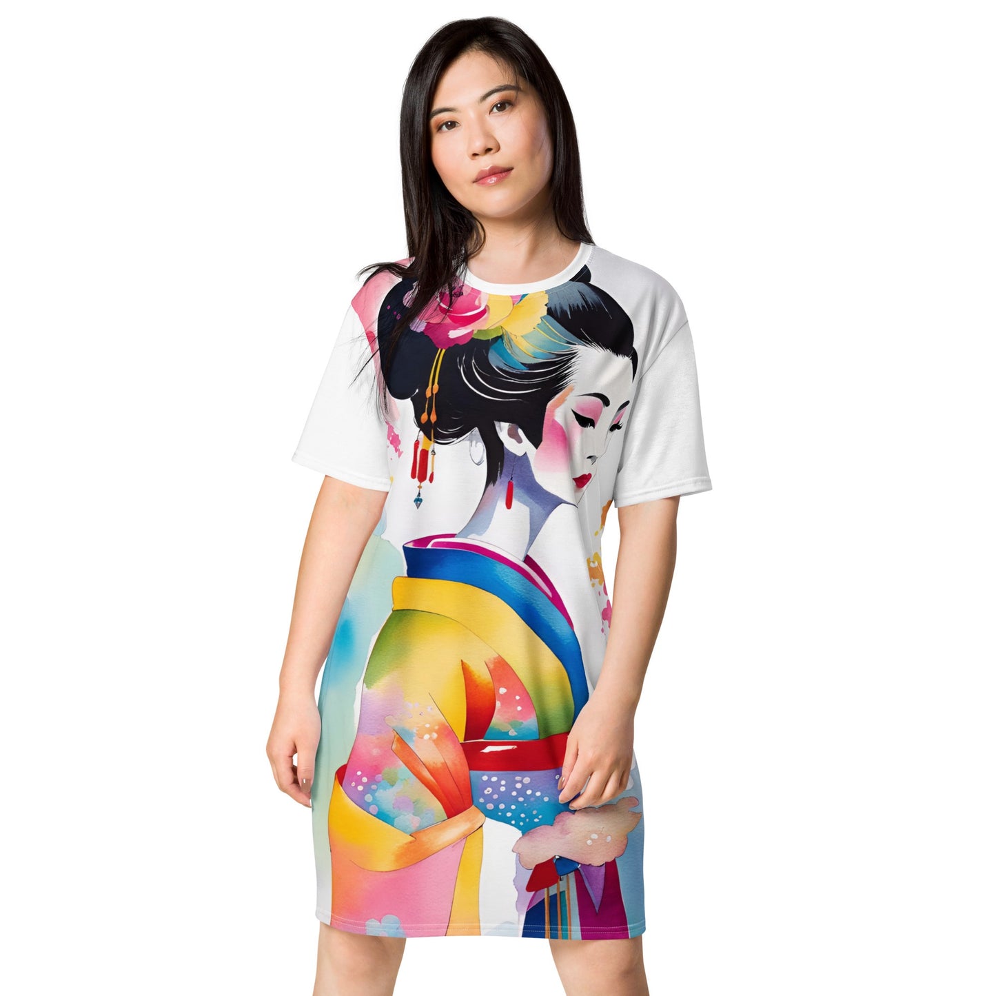 Geisha Girl - Womens T-Shirt Dress - iSAW Company
