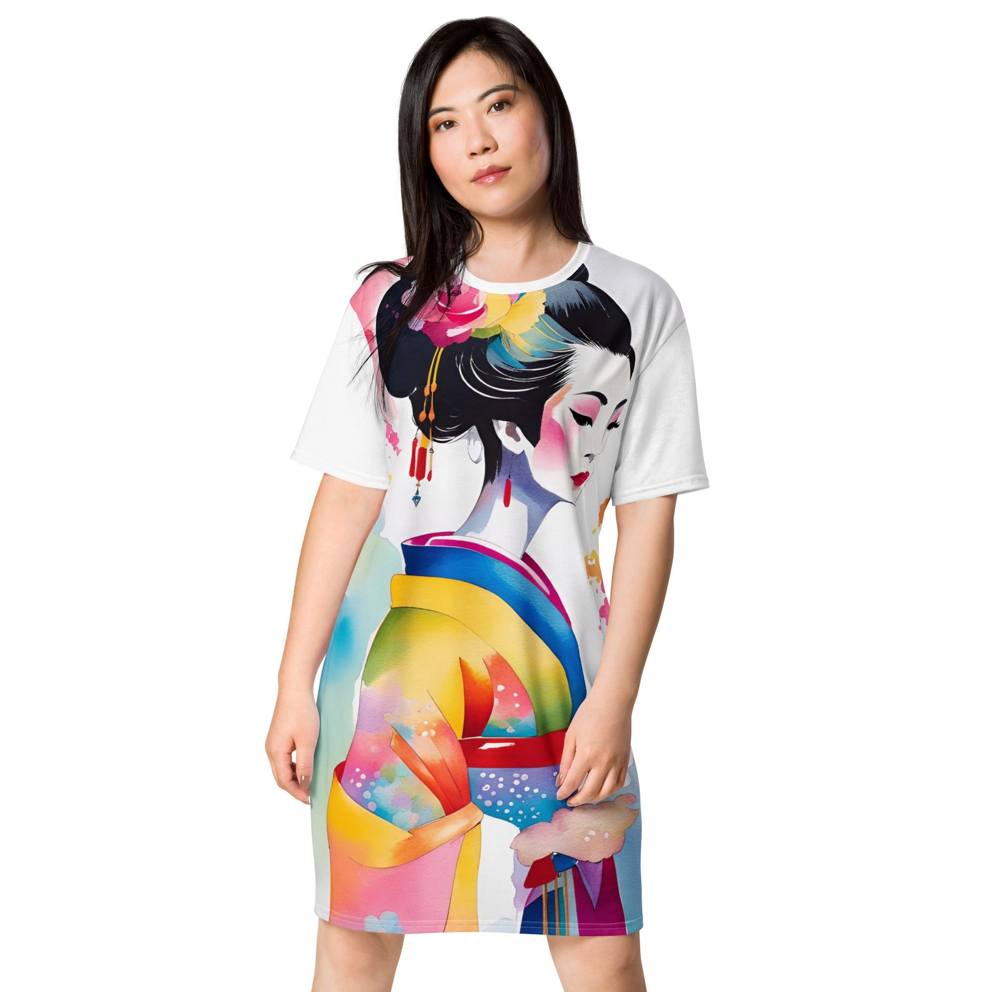 Geisha Girl - Womens T-Shirt Dress - iSAW Company