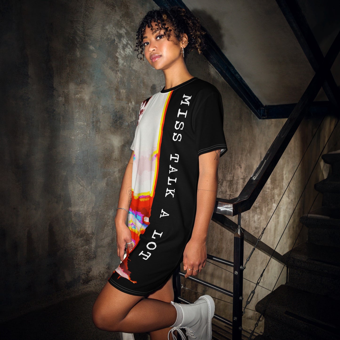 Miss Talk A Lot - Womens T-Shirt Dress - iSAW Company