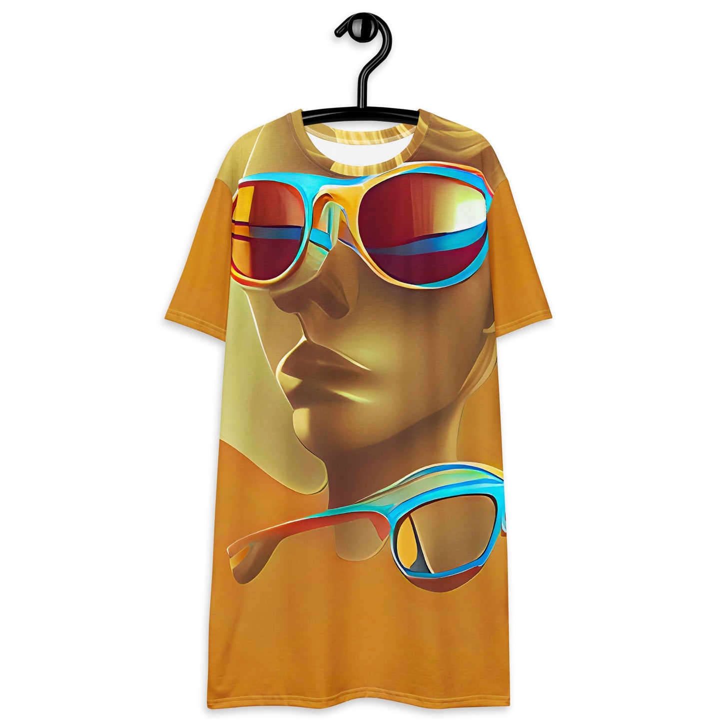Retro Cool Orange - Womens T-Shirt Dress - iSAW Company