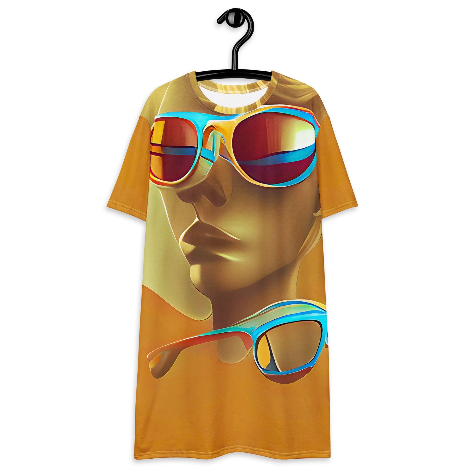 Retro Cool Orange - Womens T-Shirt Dress - iSAW Company