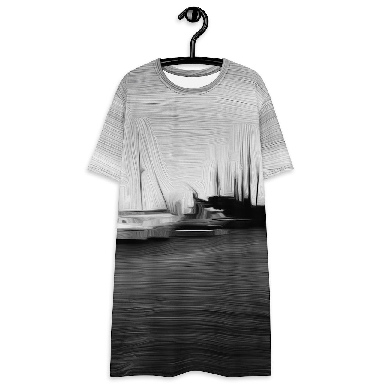 The Sleeping Yachts (at Night) - Womens T-Shirt Dress - iSAW Company