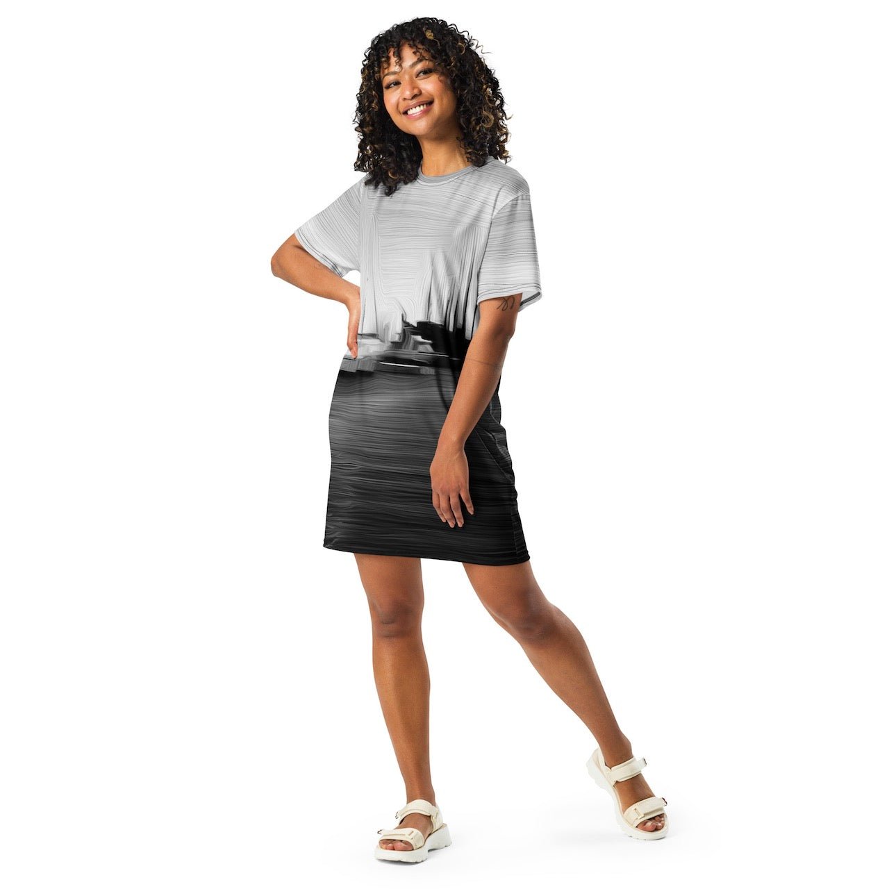 The Sleeping Yachts (at Night) - Womens T-Shirt Dress - iSAW Company