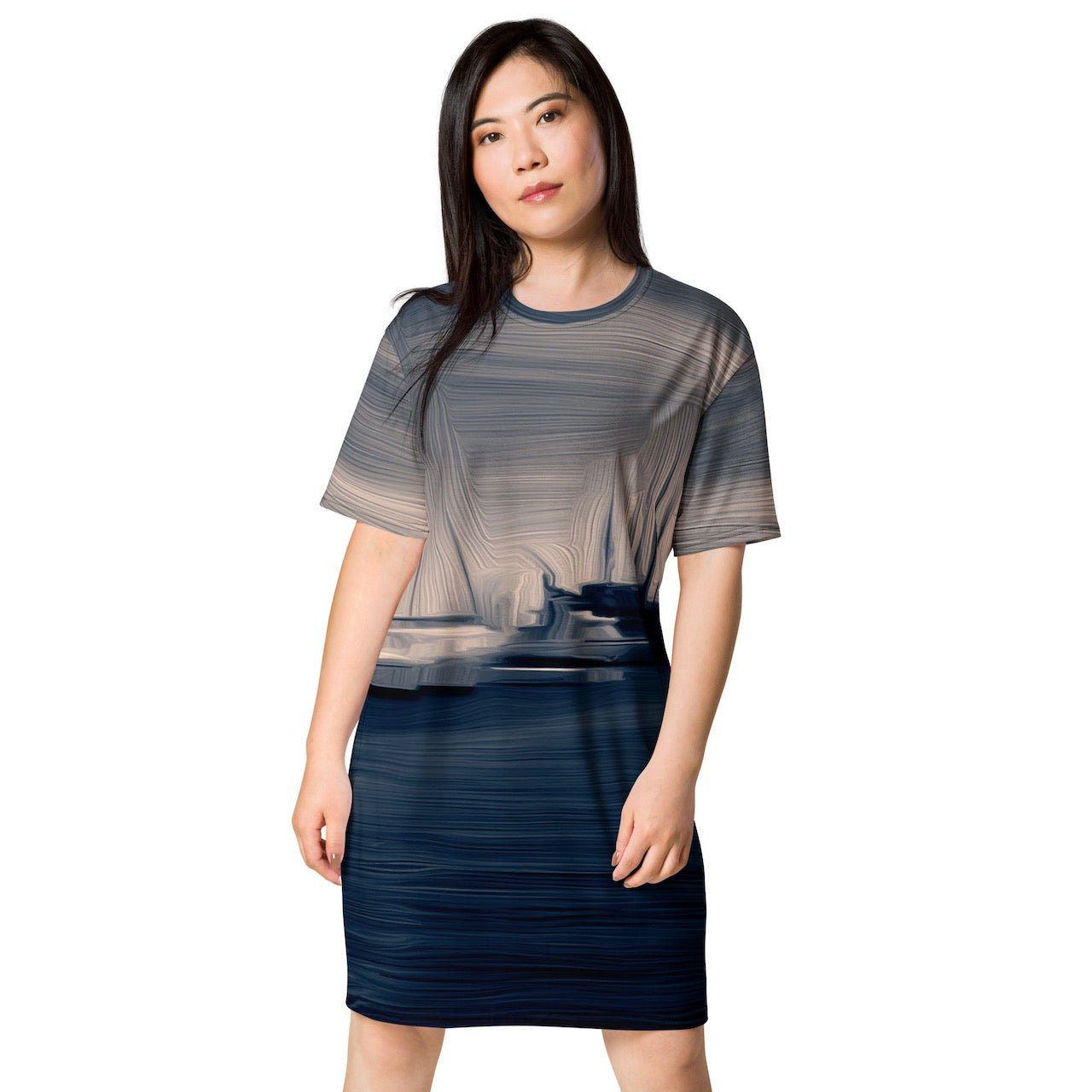 The Sleeping Yachts (at Sunrise) - Womens T-Shirt Dress - iSAW Company