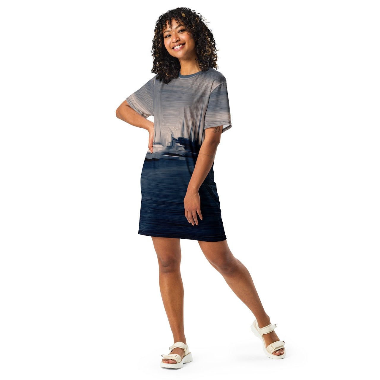 The Sleeping Yachts (at Sunrise) - Womens T-Shirt Dress - iSAW Company