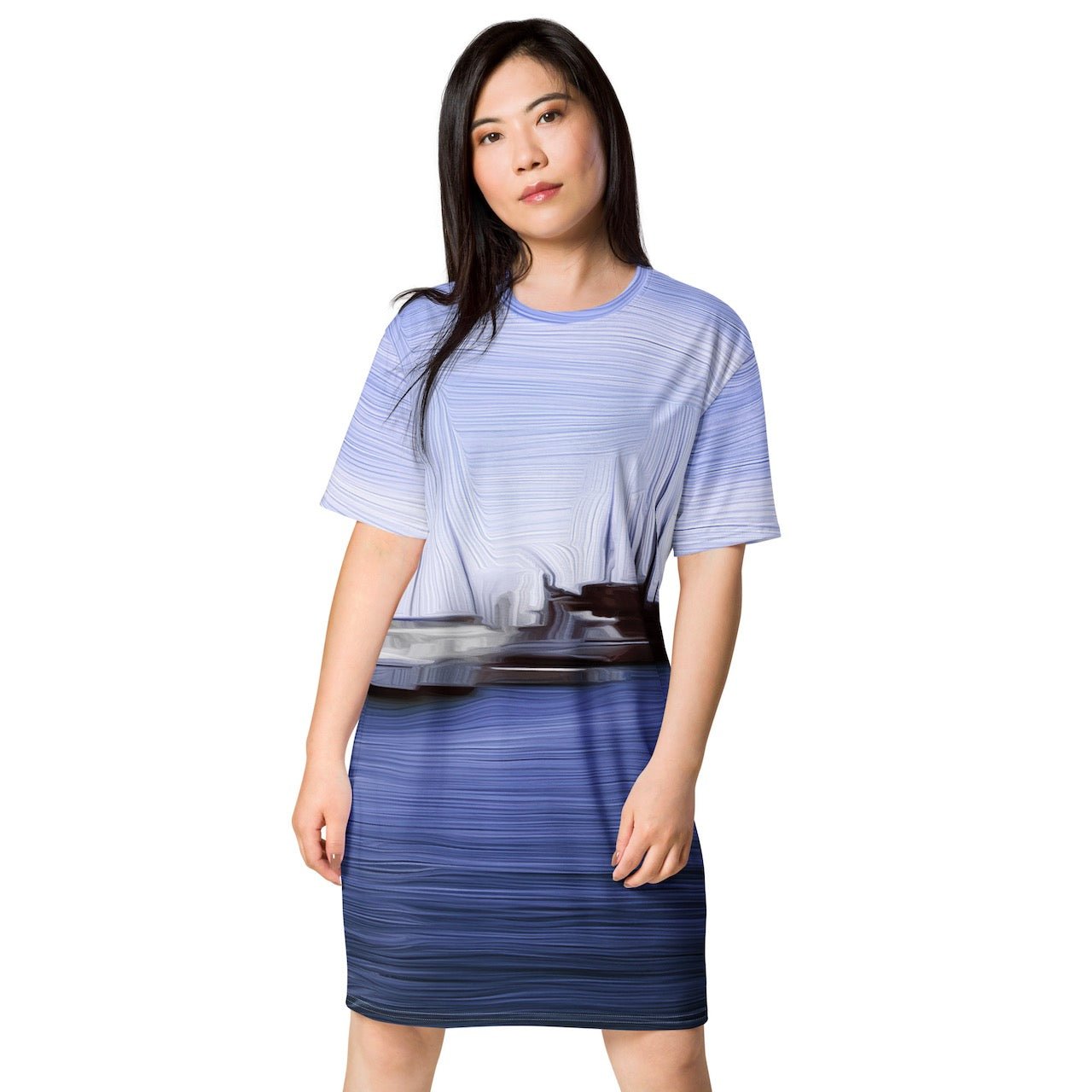 The Sleeping Yachts (at Afternoon) - Womens T-Shirt Dress - iSAW Company