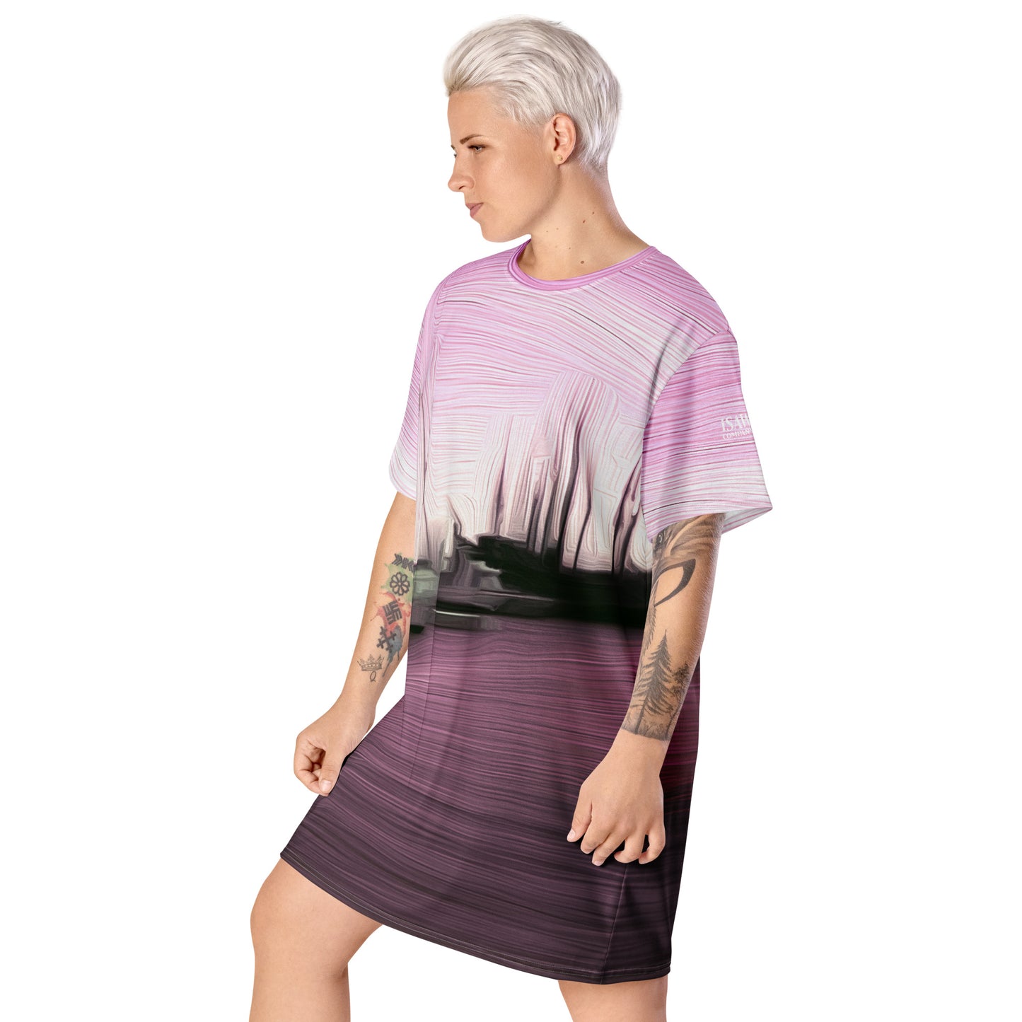 The Sleeping Yachts (at Evening) - Womens T-Shirt Dress