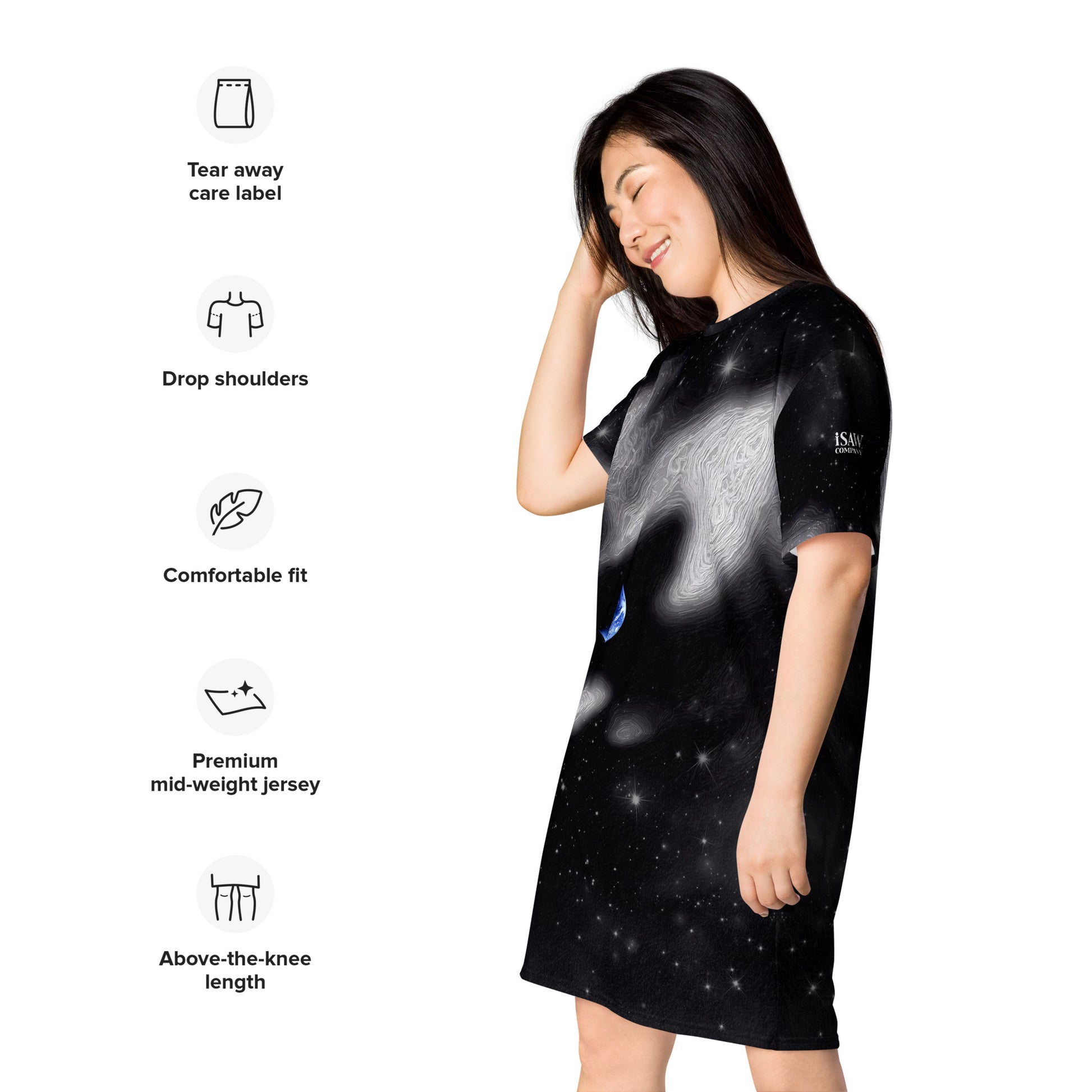 In The Quiet of Your Mind - Womens T-Shirt Dress - iSAW Company