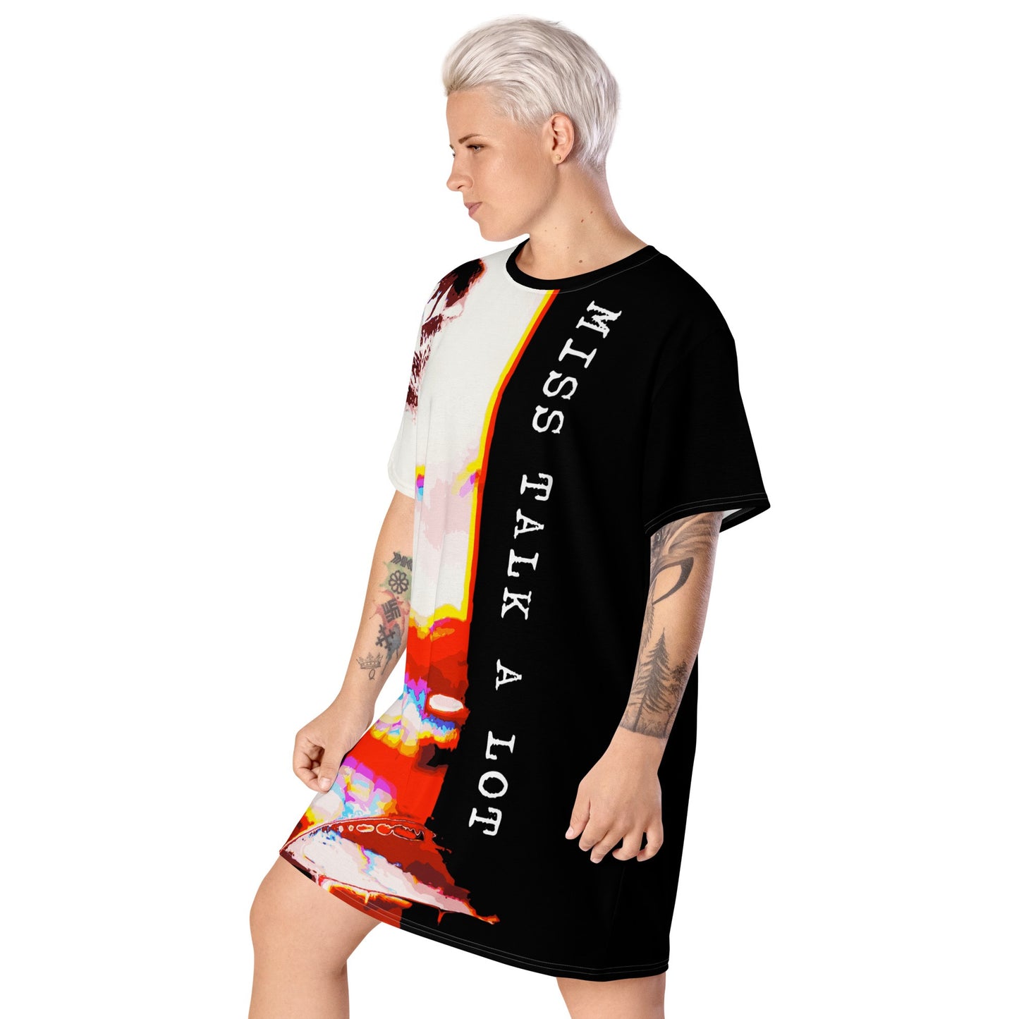Miss Talk A Lot - Womens T-Shirt Dress - iSAW Company
