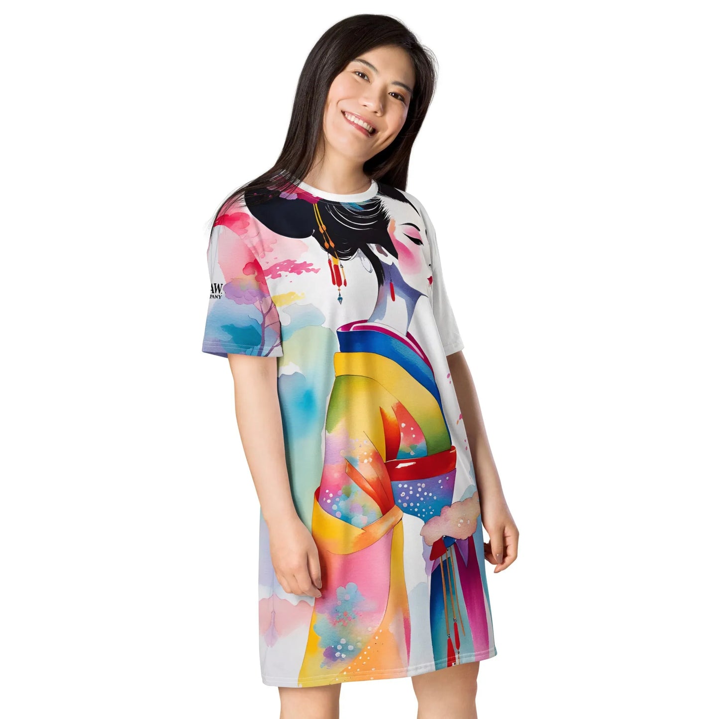 Geisha Girl - Womens T-Shirt Dress - iSAW Company