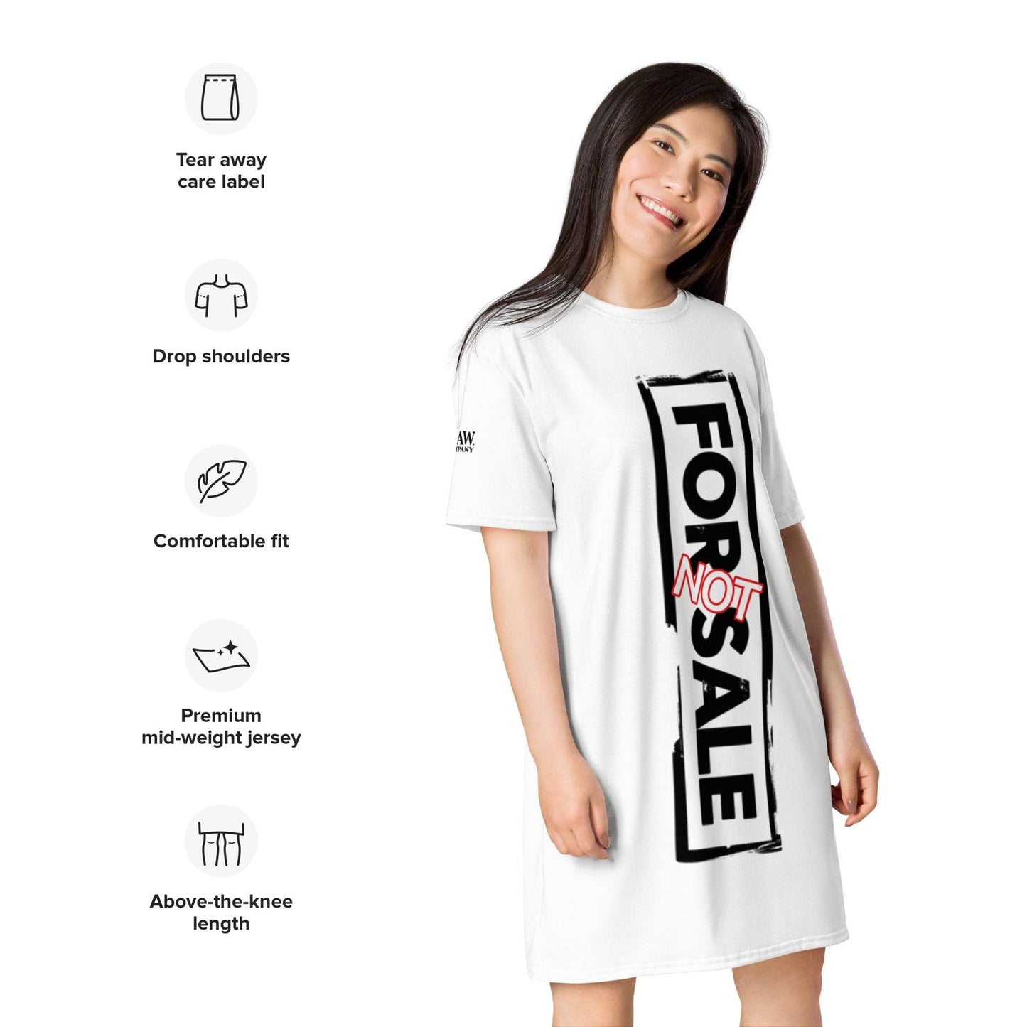 Not For Sale Black Stamp - Womens T-Shirt Dress