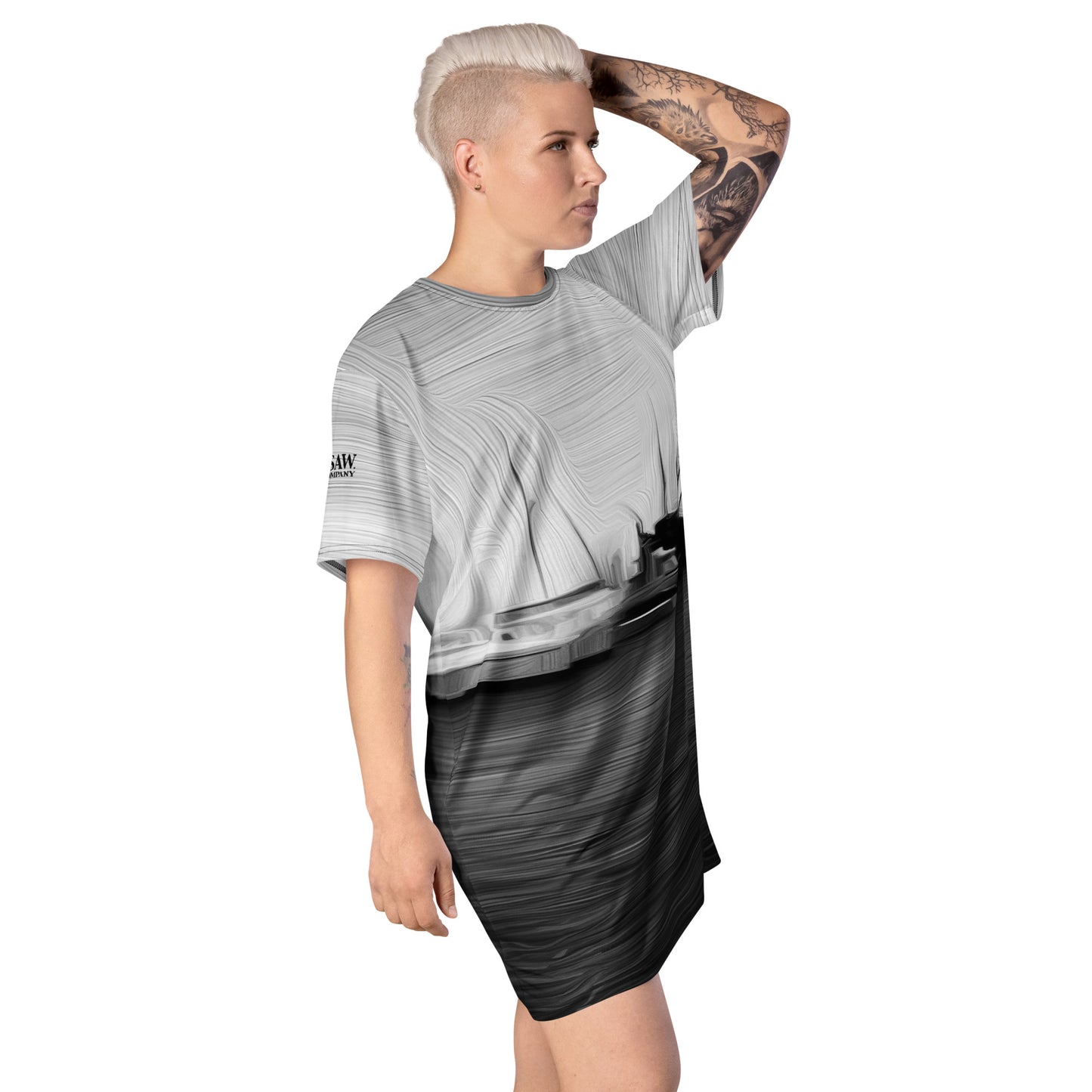 The Sleeping Yachts (at Night) - Womens T-Shirt Dress