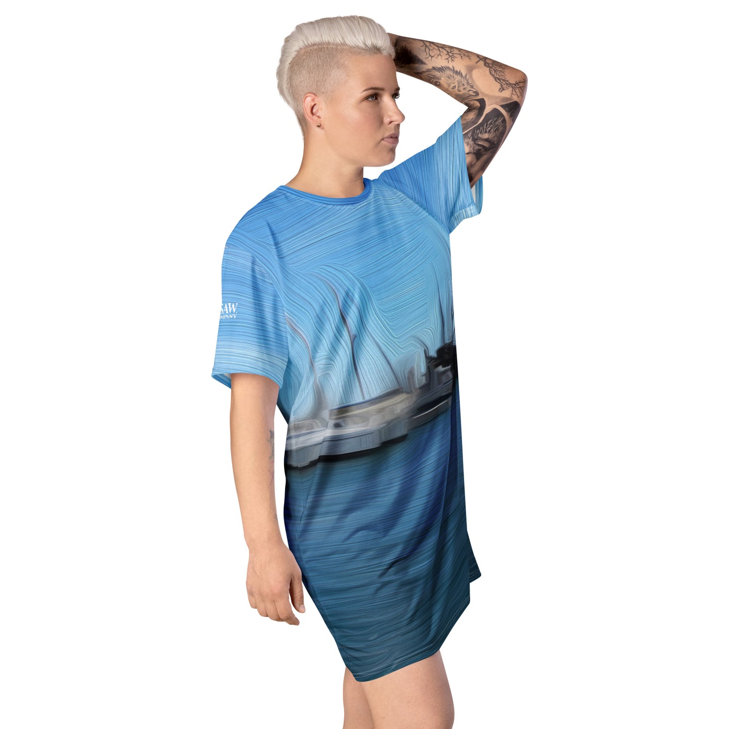 The Sleeping Yachts (at Morning) - Womens T-Shirt Dress