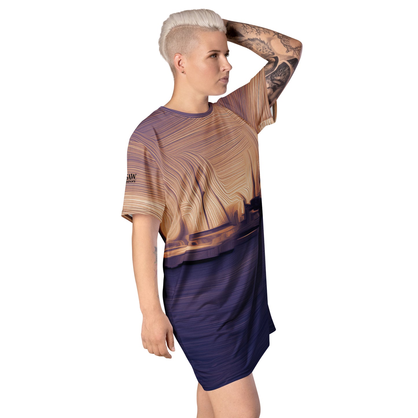 The Sleeping Yachts (at Sunset) - Womens T-Shirt Dress