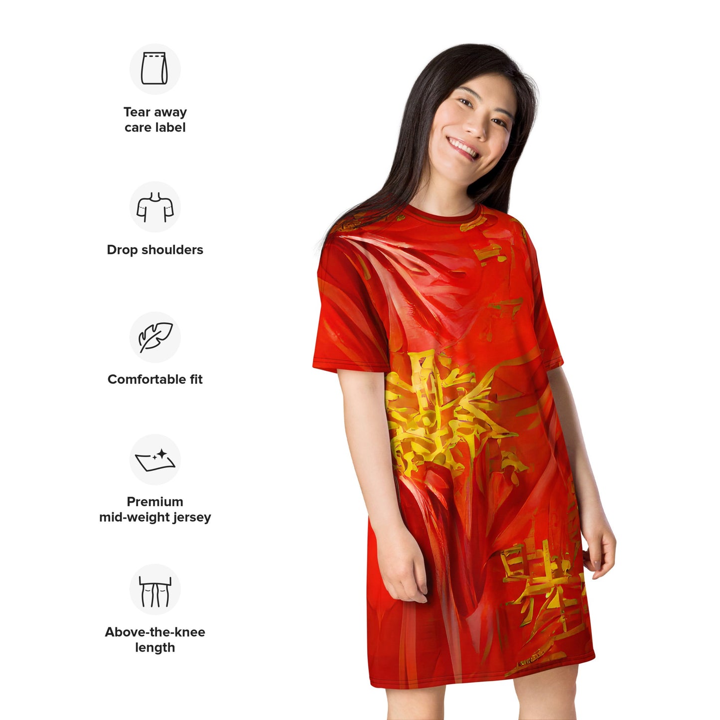 Qízhì - Womens T-Shirt Dress - iSAW Company