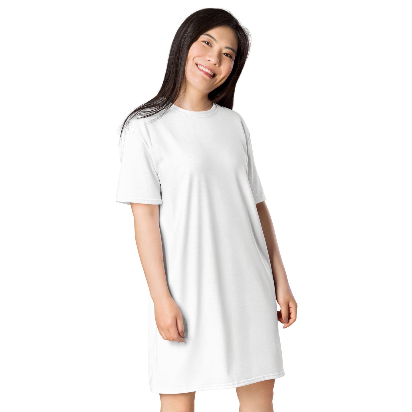 iSAW Womens White T-Shirt Dress - iSAW Company