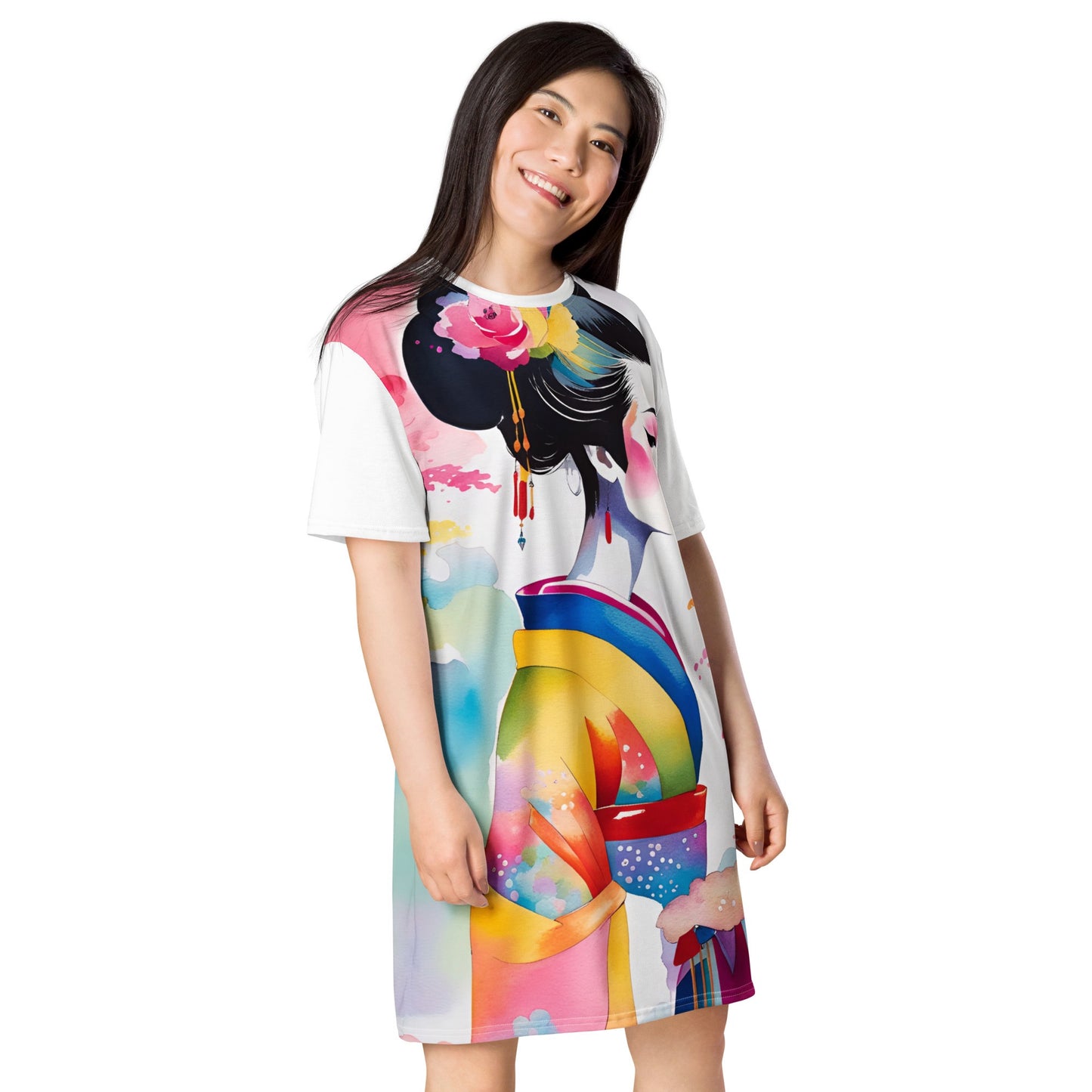 Geisha Girl - Womens T-Shirt Dress - iSAW Company