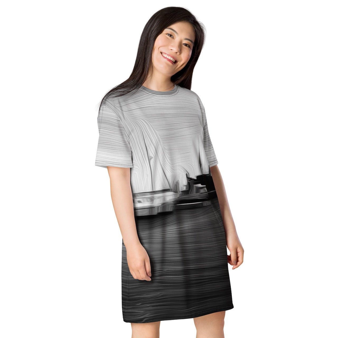 The Sleeping Yachts (at Night) - Womens T-Shirt Dress - iSAW Company