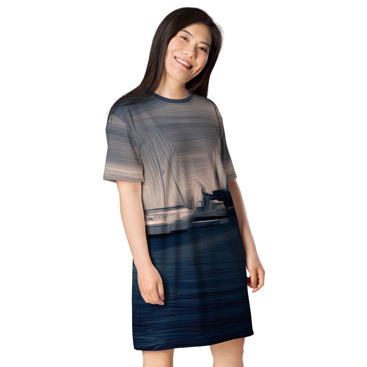 The Sleeping Yachts (at Sunrise) - Womens T-Shirt Dress - iSAW Company