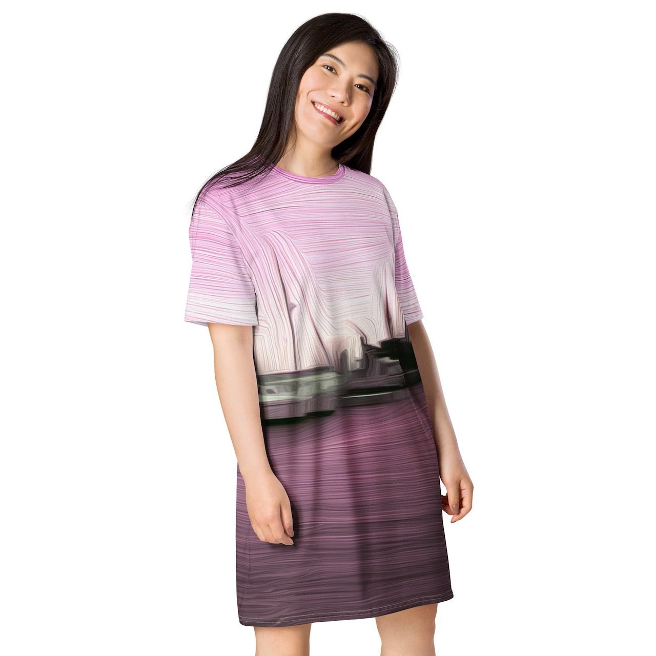 The Sleeping Yachts (at Evening) - Womens T-Shirt Dress - iSAW Company