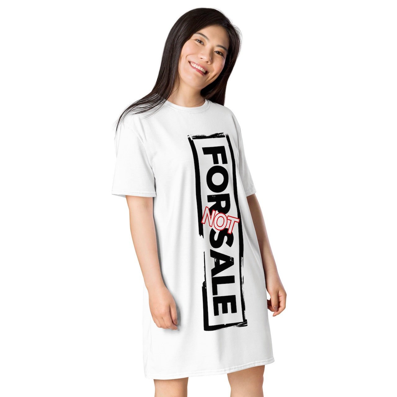 Not For Sale Black Stamp - Womens T-Shirt Dress - iSAW Company