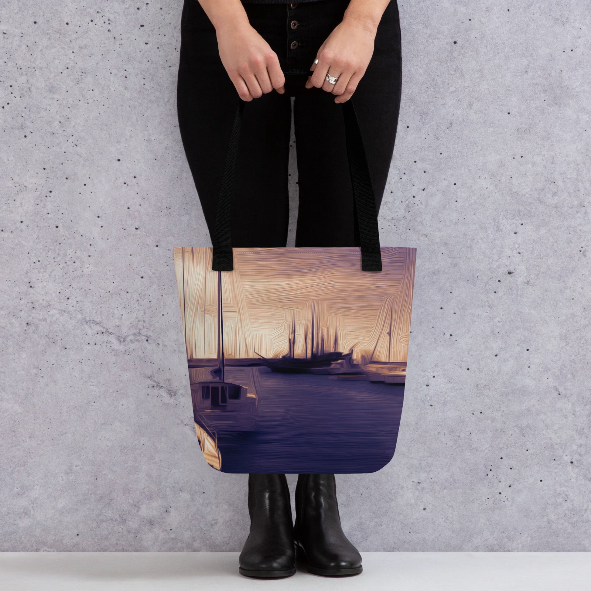 The Sleeping Yachts (at Sunset) - Tote Bag - iSAW Company