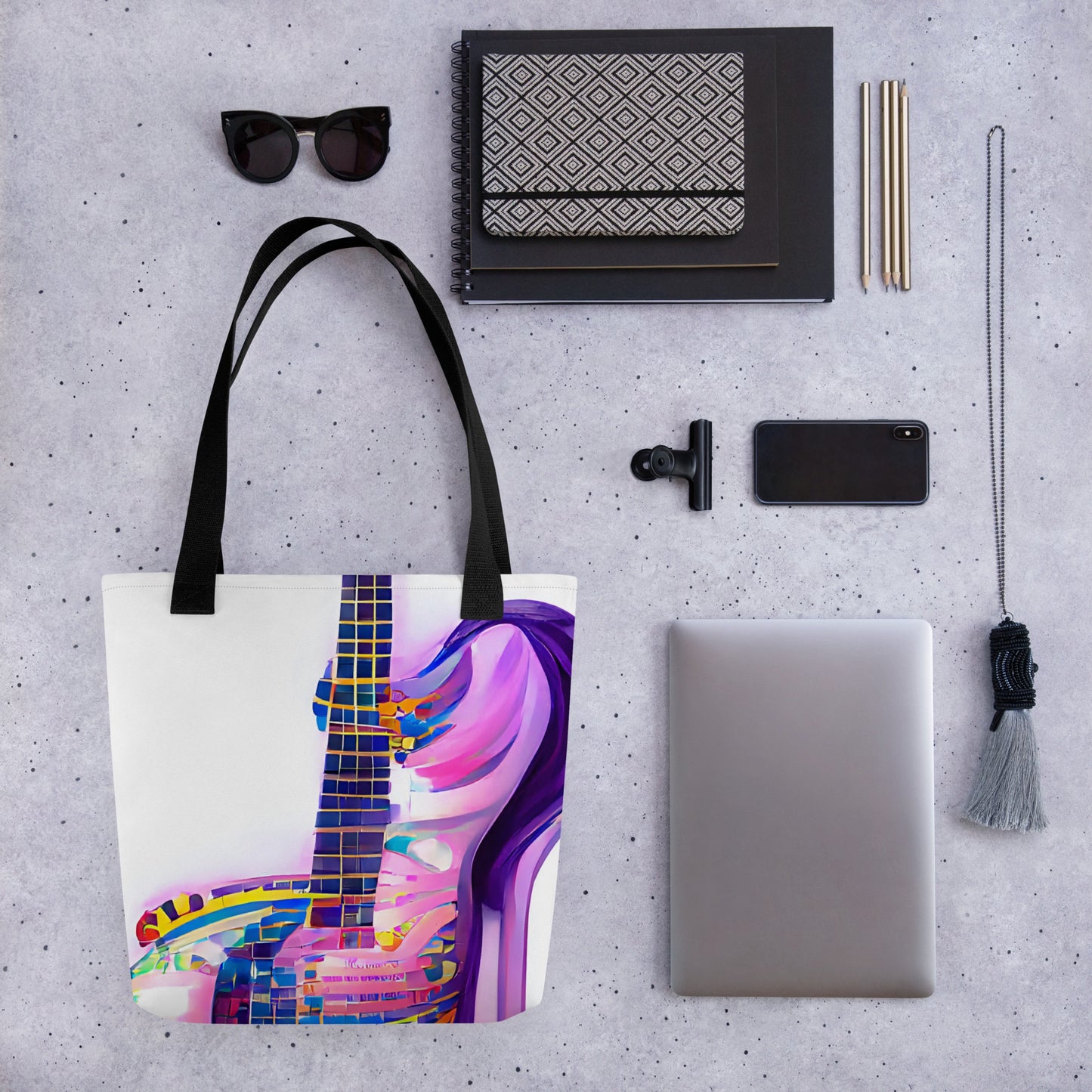 Hippie Guitar - Tote Bag - iSAW Company - iSAW Company