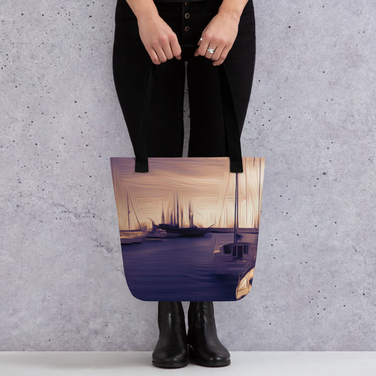 The Sleeping Yachts (at Sunset) - Tote Bag - iSAW Company
