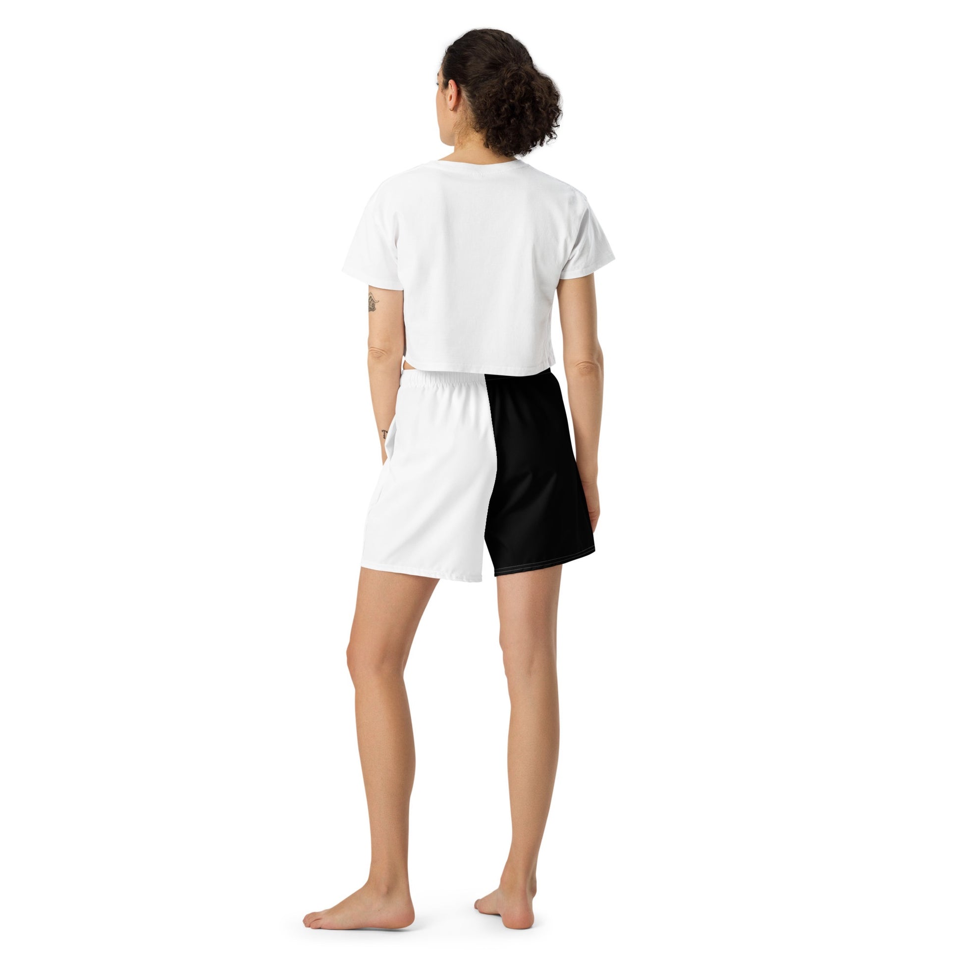Half Black Half White - Unisex Athletic Shorts - iSAW Company