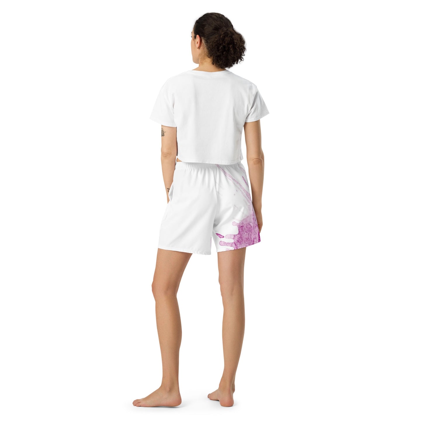 Watercolour Pink Splash - Unisex Athletic Shorts - iSAW Company