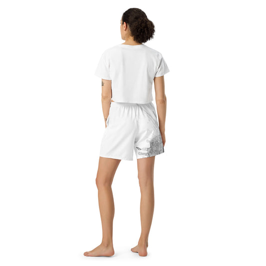 Watercolour Grey Splash - Unisex Athletic Shorts - iSAW Company