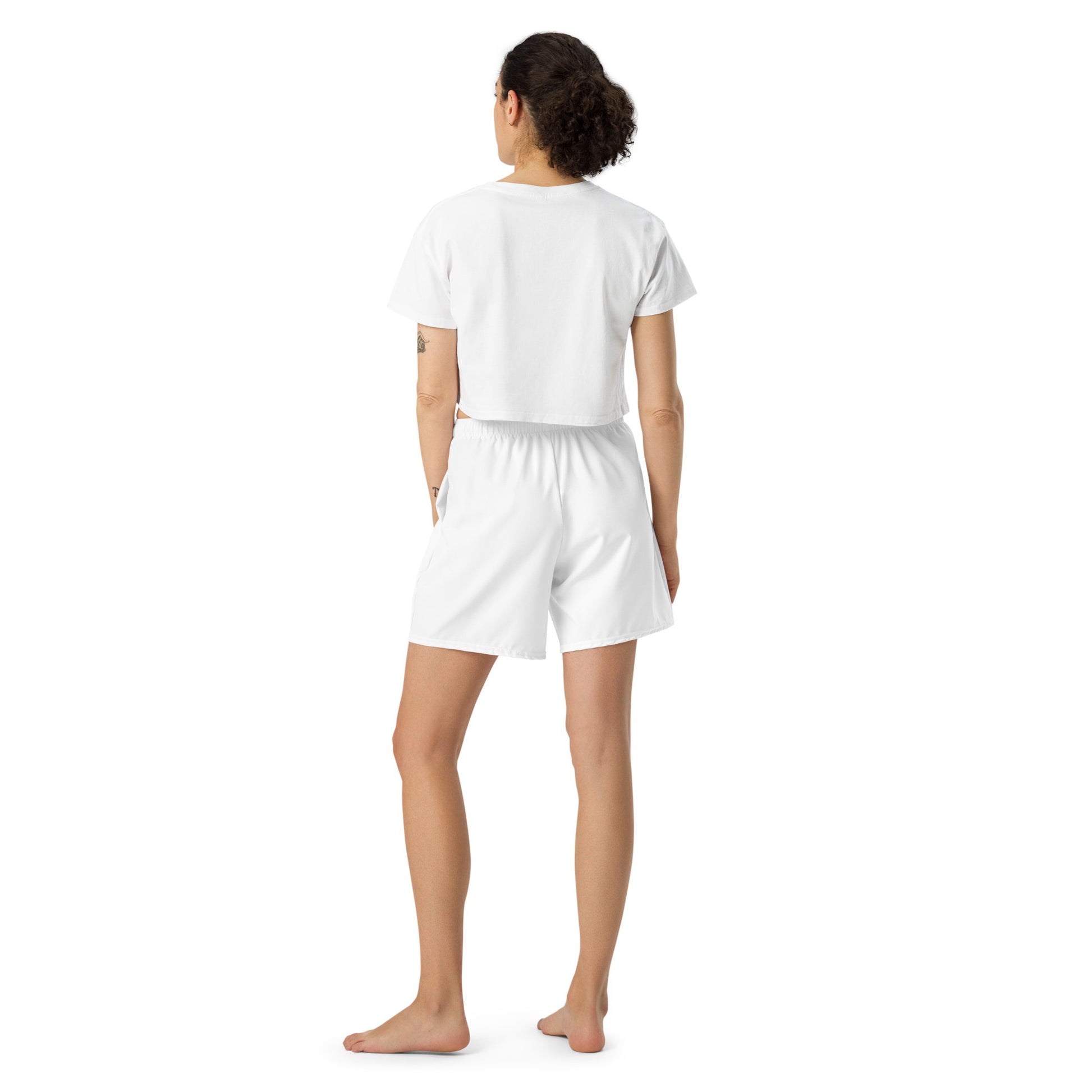 iSAW Unisex White Athletic Shorts - iSAW Company