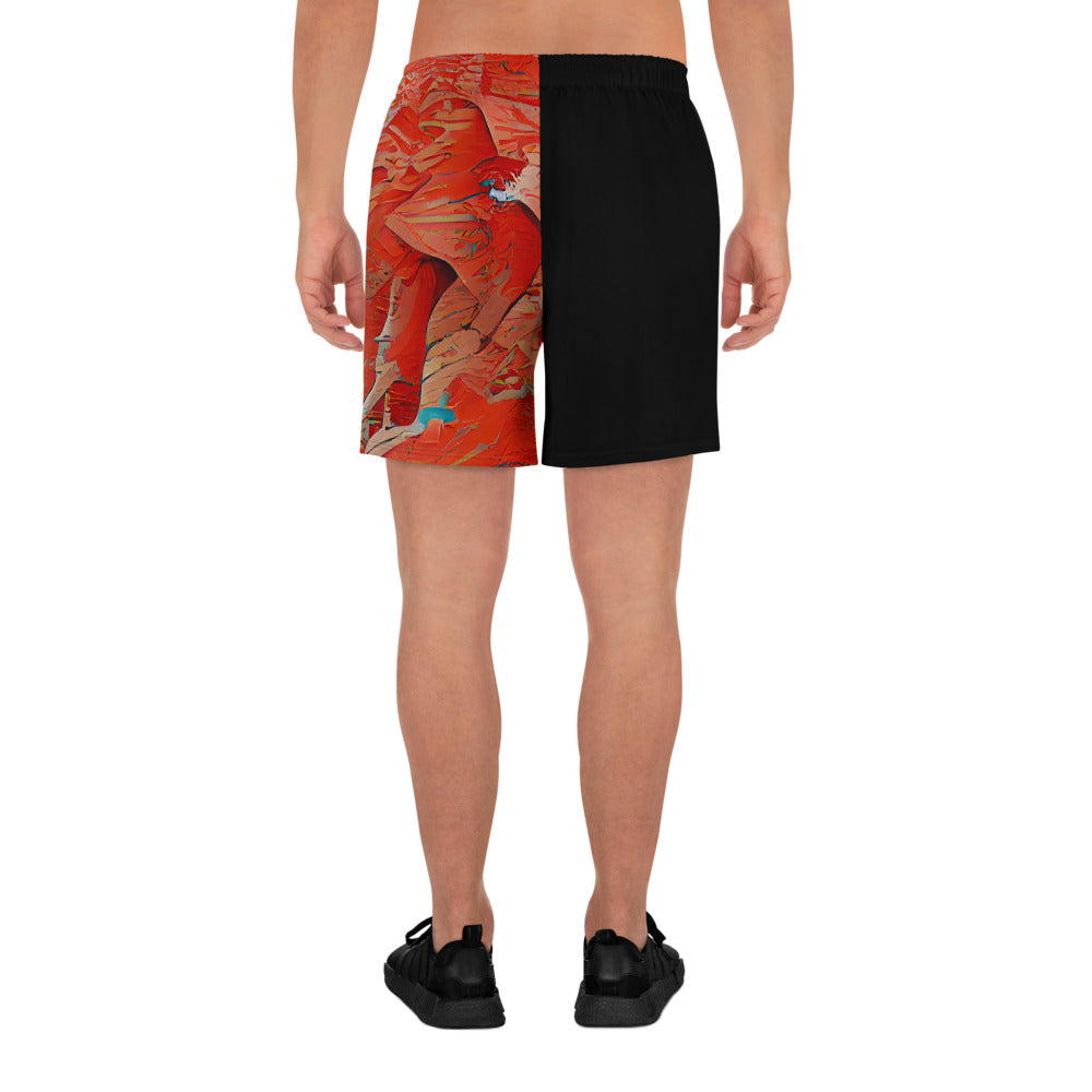 Half Black Half Hónghǎi - Mens Athletic Shorts - iSAW Company