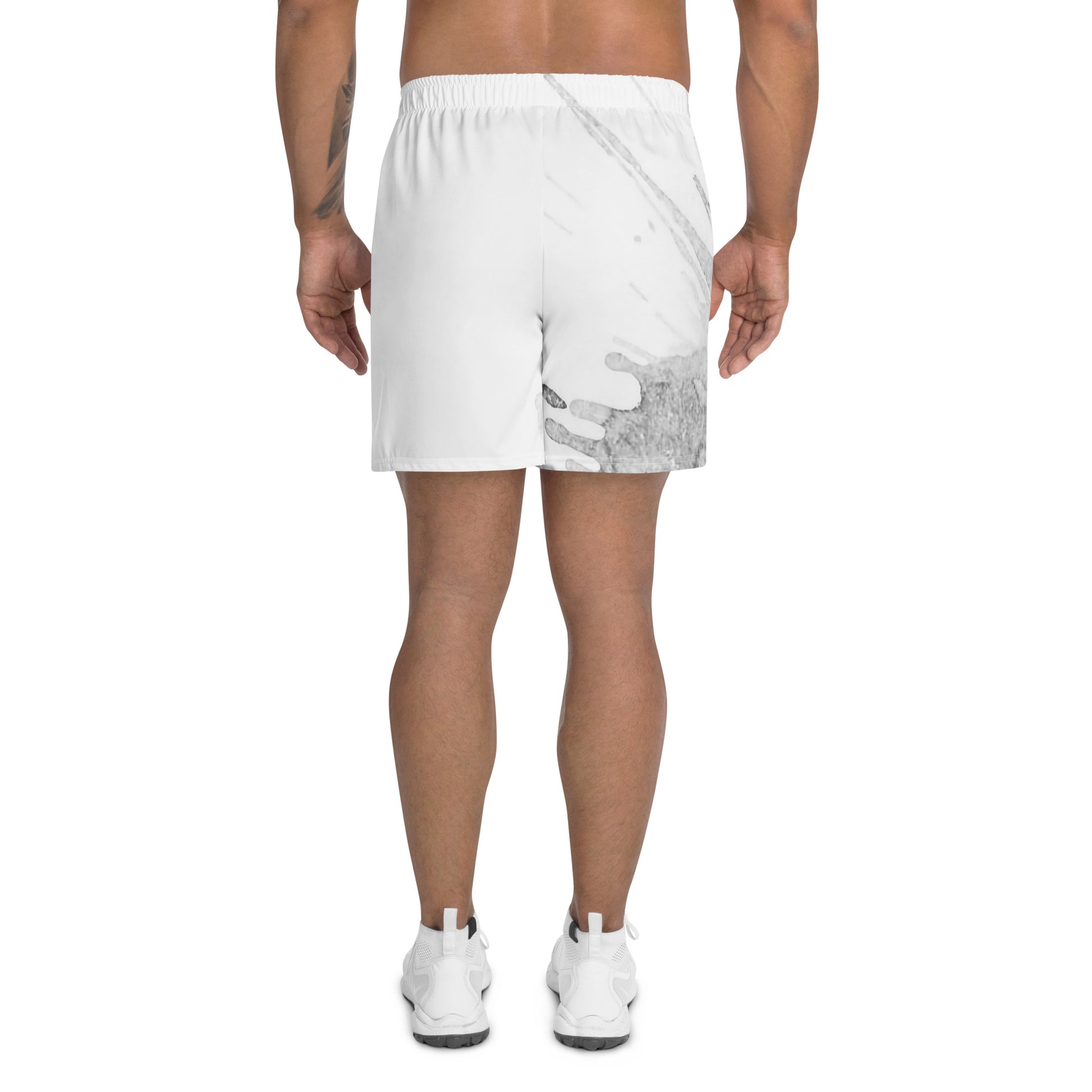 Watercolour Grey Splash - Unisex Athletic Shorts - iSAW Company