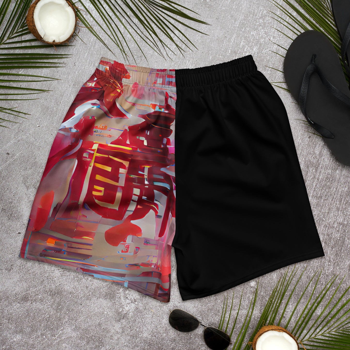 Half Black Half Báijiǔ - Unisex Athletic Shorts - iSAW Company