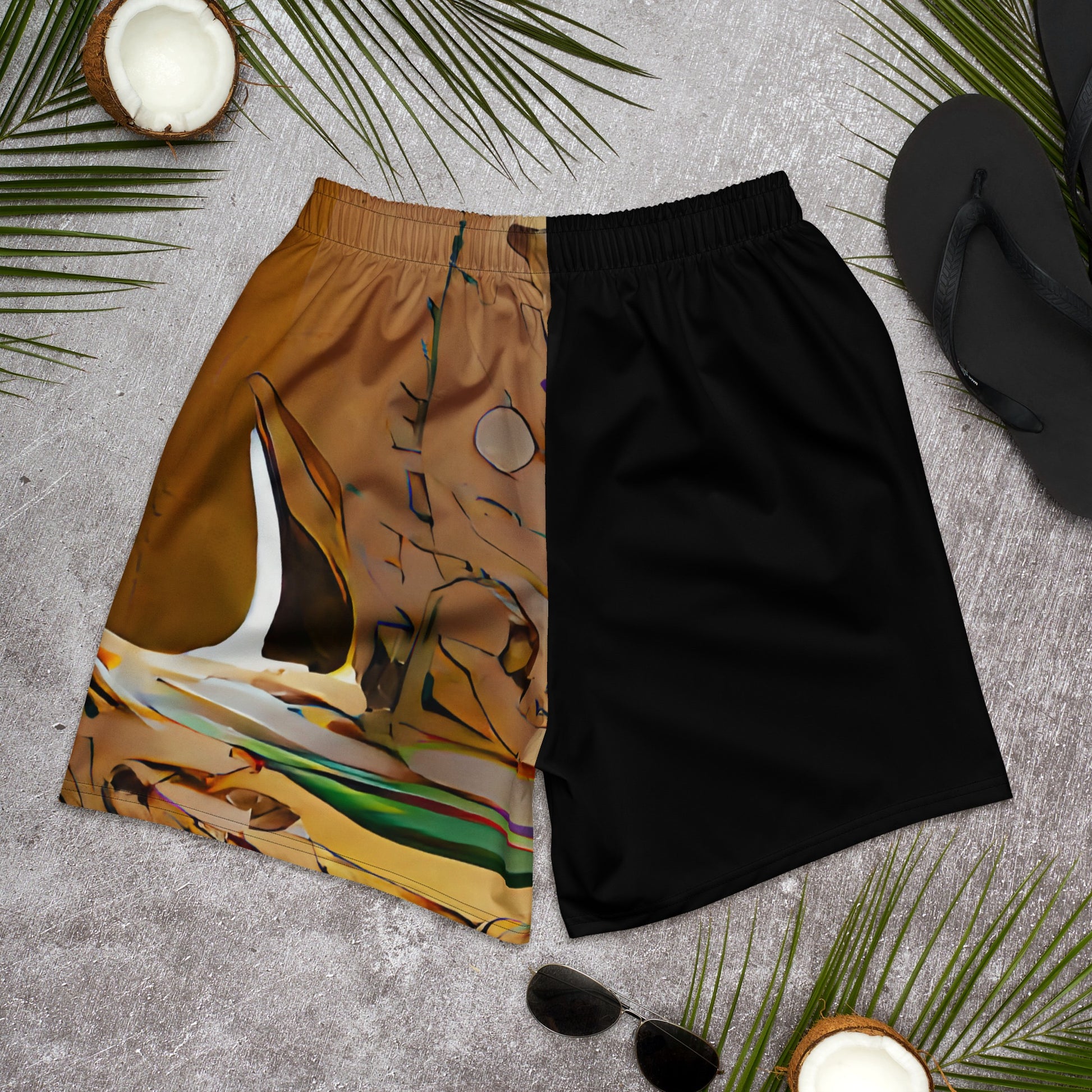 Half Black Half Gāolàng - Unisex Athletic Shorts - iSAW Company