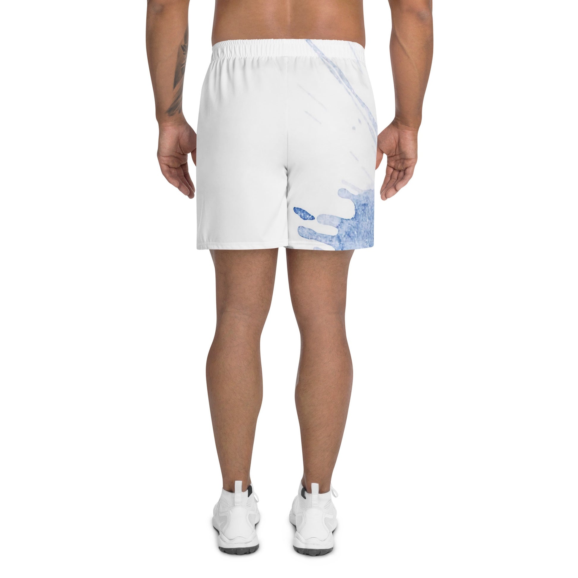 Watercolour Blue Splash - Unisex Athletic Shorts - iSAW Company