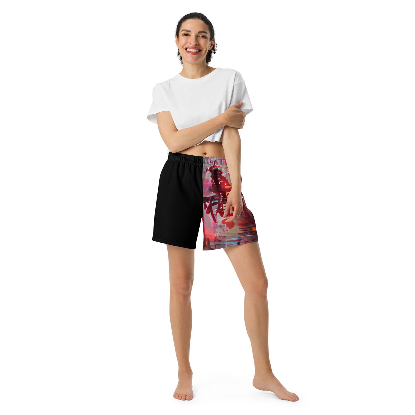 Half Black Half Báijiǔ - Unisex Athletic Shorts - iSAW Company