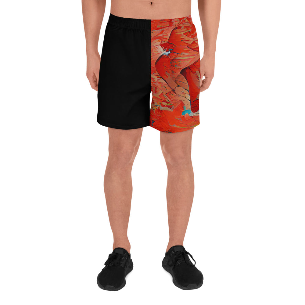 Half Black Half Hónghǎi - Mens Athletic Shorts - iSAW Company