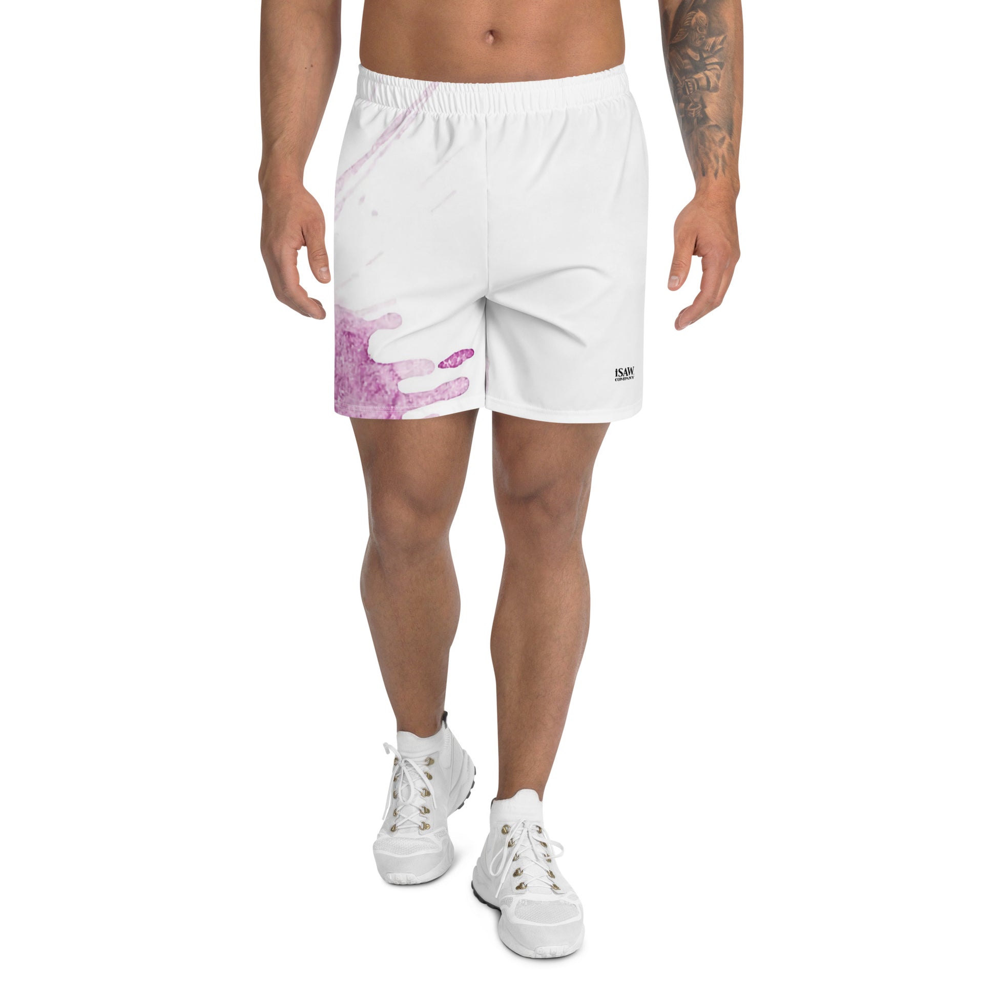 Watercolour Pink Splash - Unisex Athletic Shorts - iSAW Company