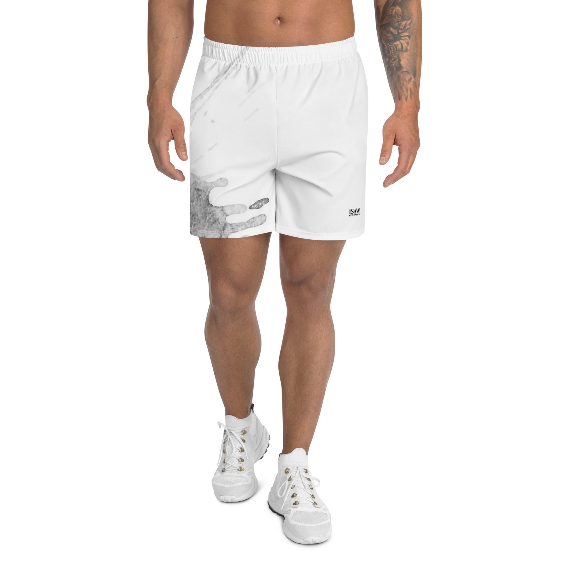 Watercolour Grey Splash - Unisex Athletic Shorts - iSAW Company