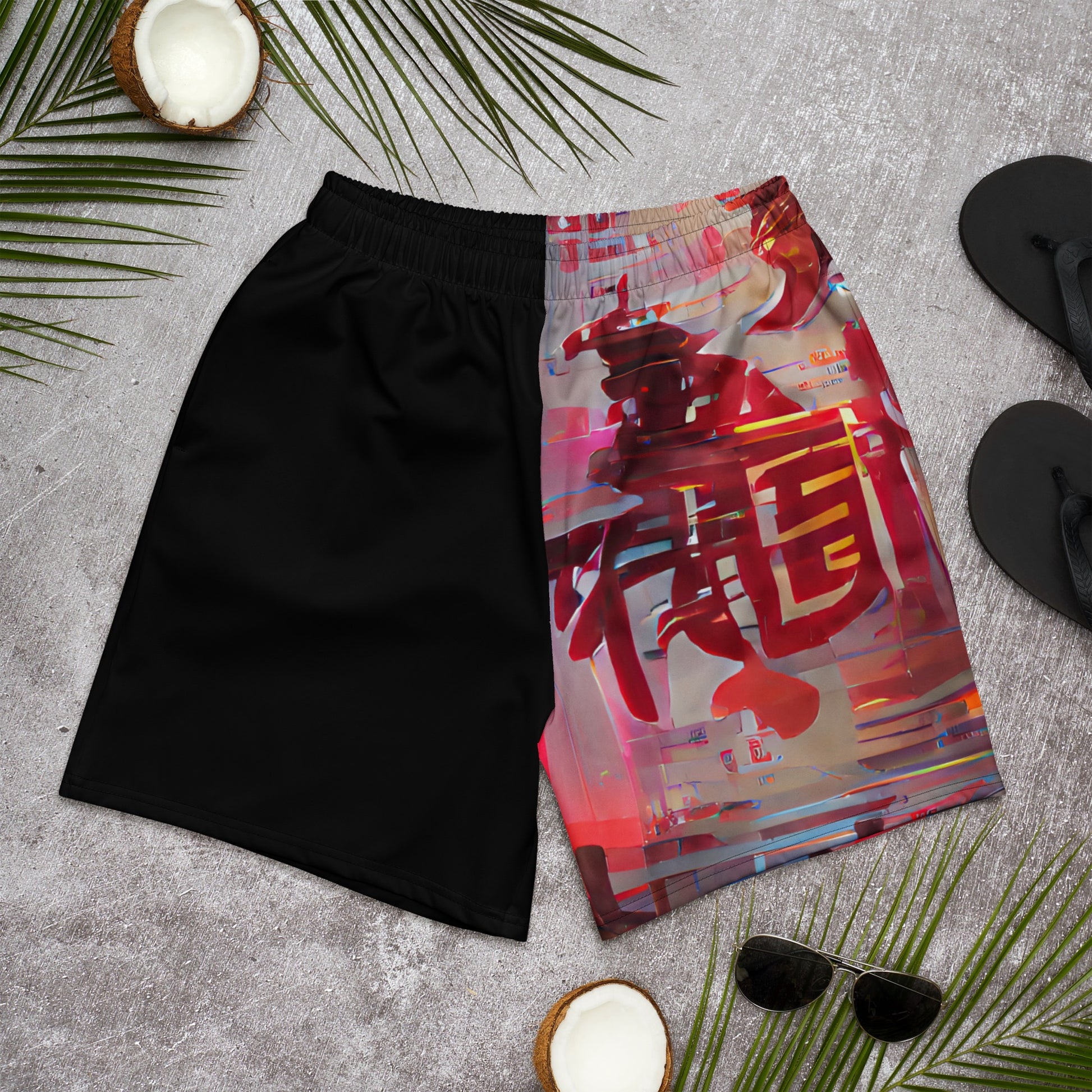 Half Black Half Báijiǔ - Unisex Athletic Shorts - iSAW Company