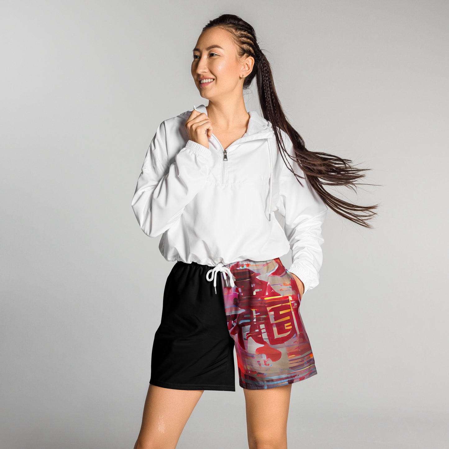 Half Black Half Báijiǔ - Unisex Athletic Shorts - iSAW Company