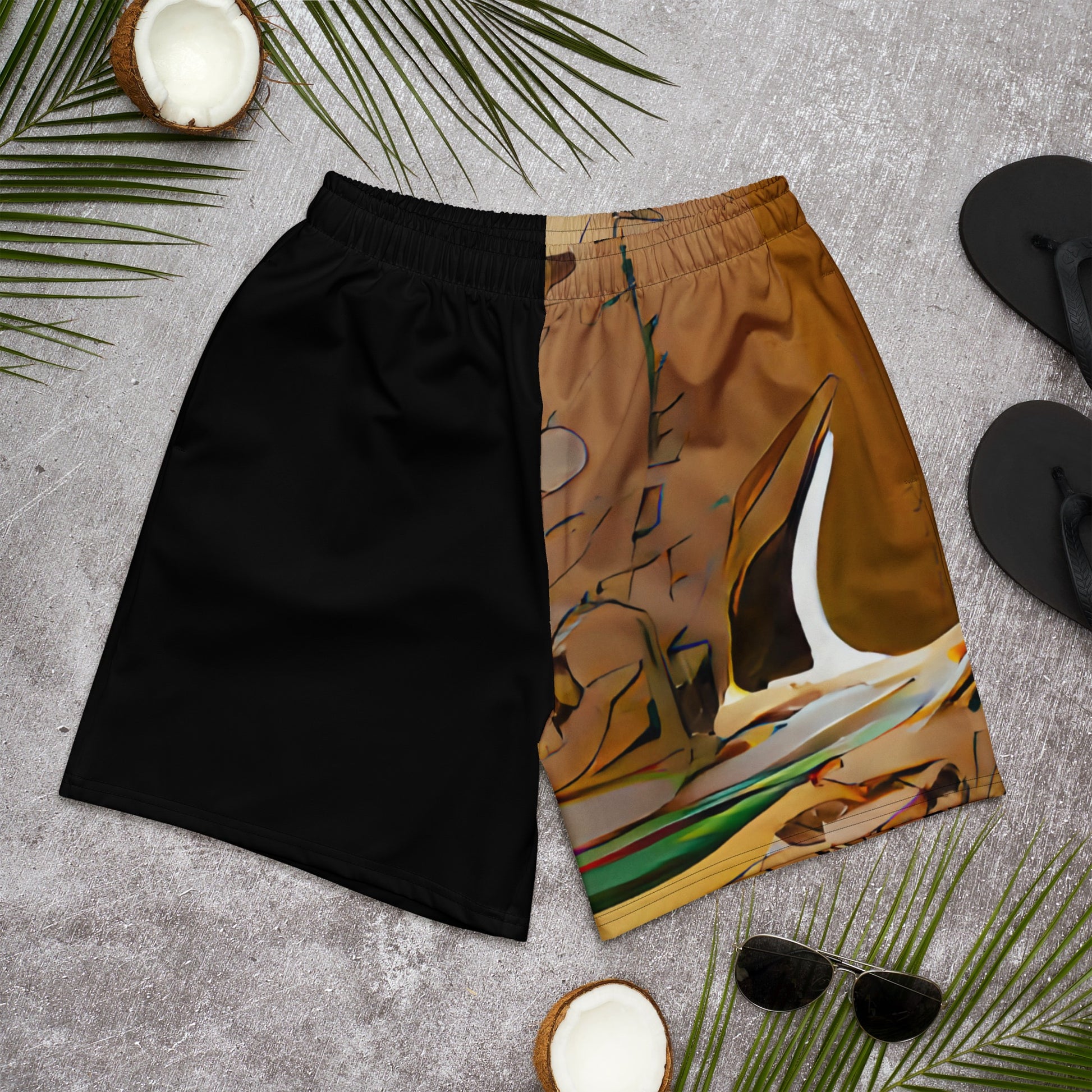 Half Black Half Gāolàng - Unisex Athletic Shorts - iSAW Company