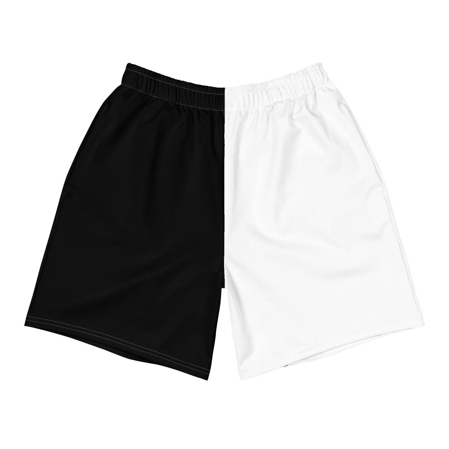 Half Black Half White - Unisex Athletic Shorts - iSAW Company