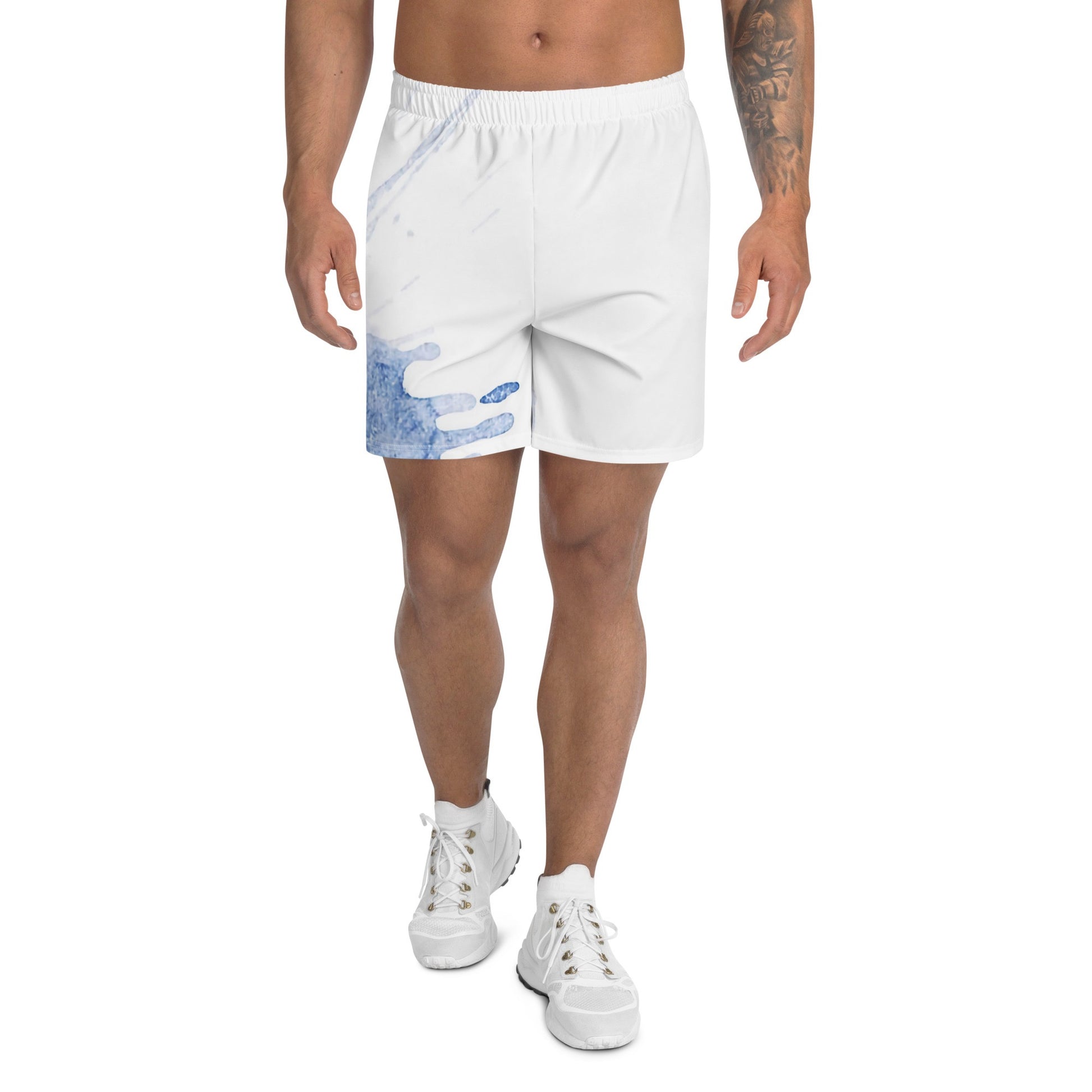 Watercolour Blue Splash - Unisex Athletic Shorts - iSAW Company